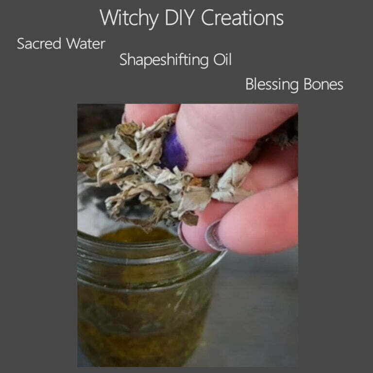 Read more about the article Witchy Spellcrafting – Witchy DIY : Blessing water, Shapeshifting Oil, and talking about bones