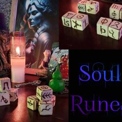 Soul Rune dice on a table