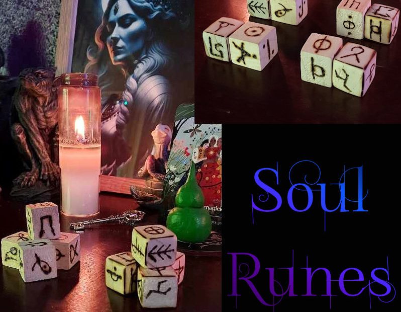 Soul Rune dice on a table